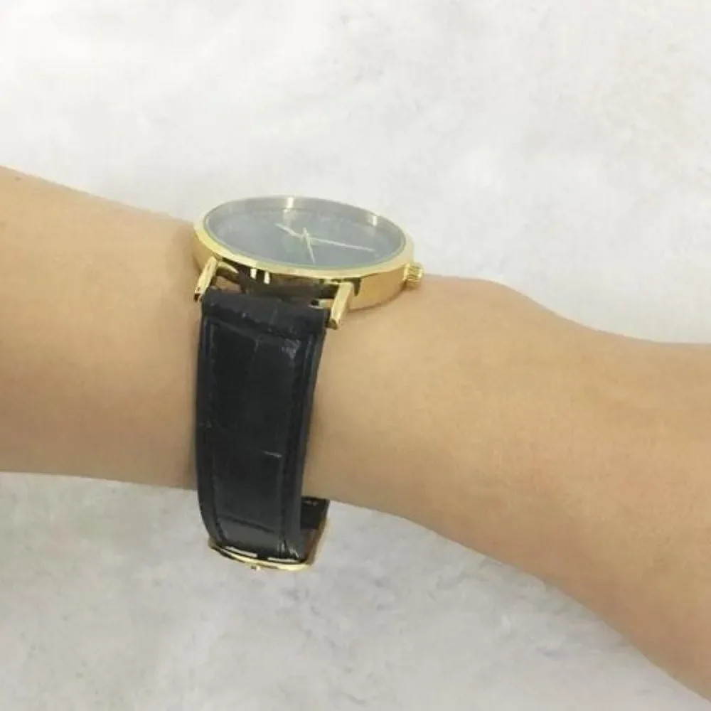 Cartoon Mickey Watch Faux Leather Band Black